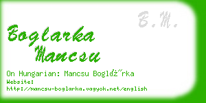 boglarka mancsu business card